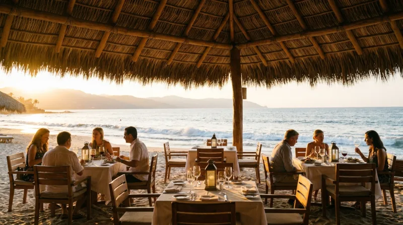 Beachfront palapa restaurant · El Anclote Restaurants (Punta Mita)