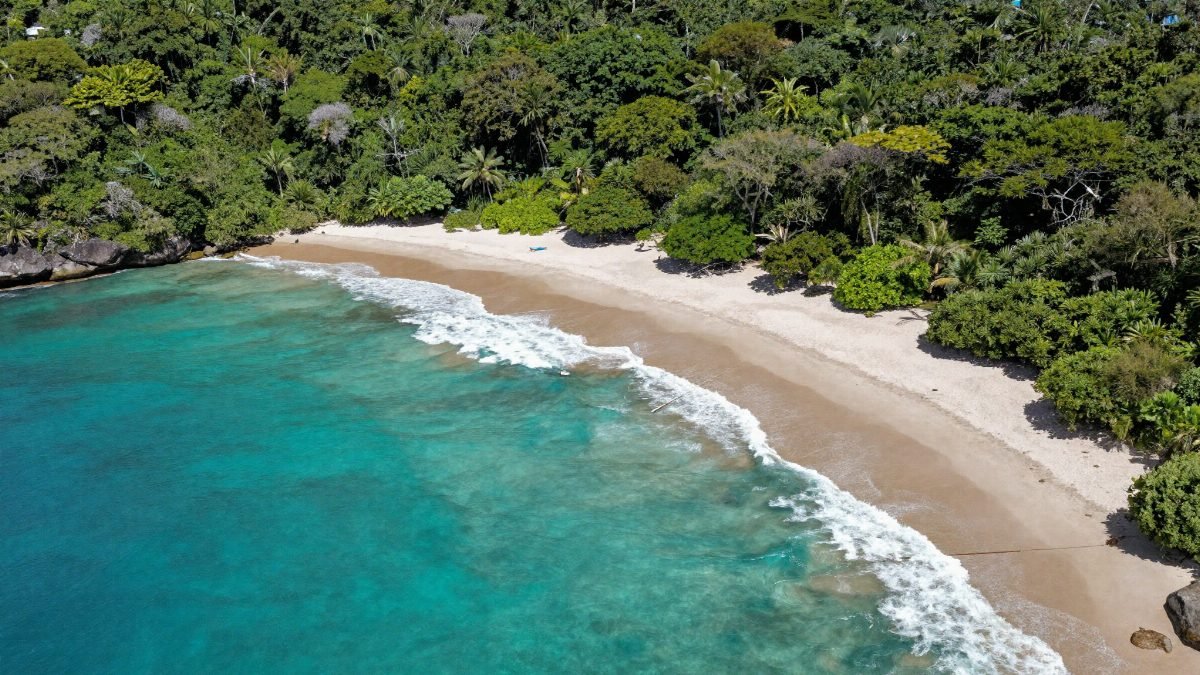 La Lancha beach in Punta de Mita, the surf spot facing the mouth of Banderas Bay where whales are seen from the line-up in winter
